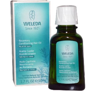 Rosemary Conditioning Hair Oil from Weleda contains natural essential oils and extracts to help nourish, moisturize, strengthen, and protect your hair..